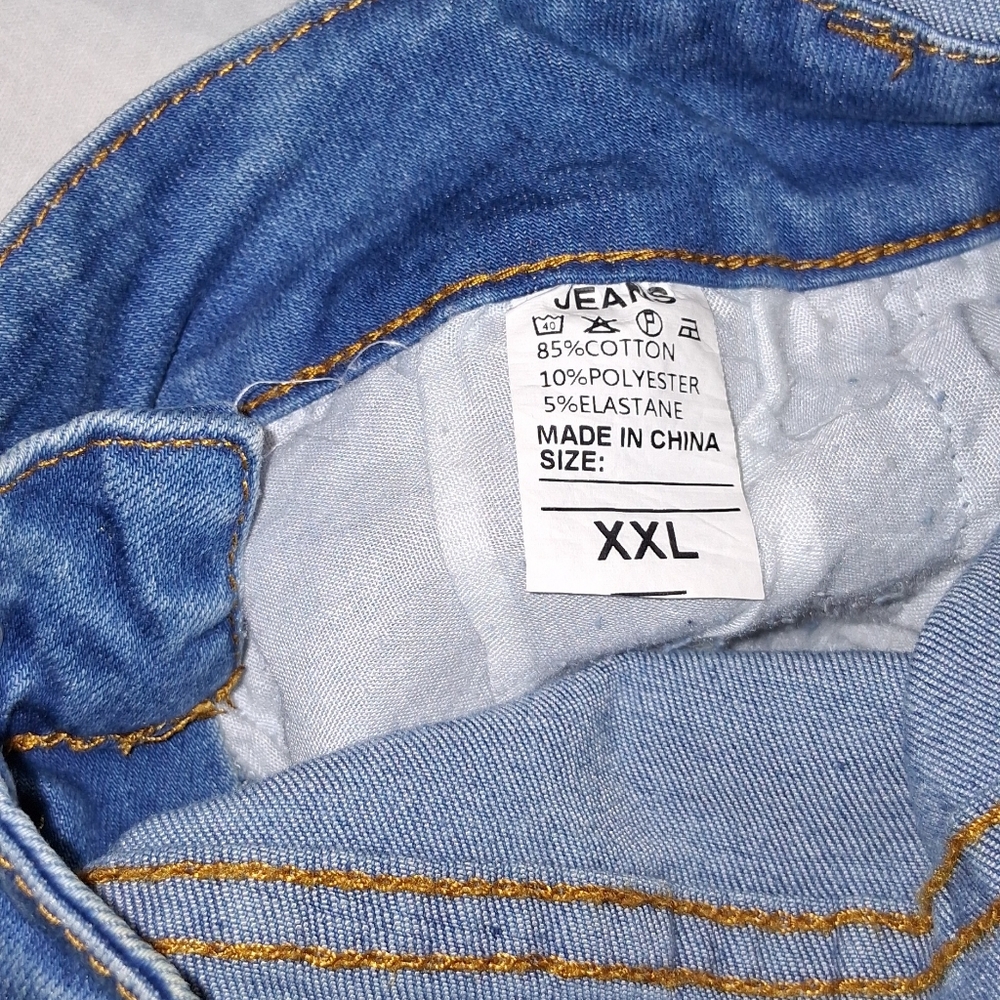 Womens's Blue Denim Overalls with Pocket - Picture 8 of 12